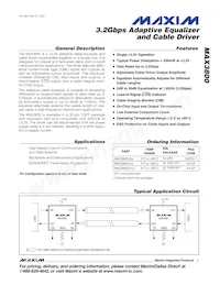 MAX3800UHJ-TG002 Datasheet Cover