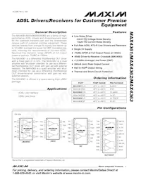 MAX4363EUP-T Datenblatt Cover