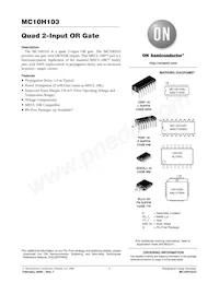 MC10H103PG Datasheet Cover
