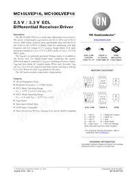 MC10LVEP16DTR2 Datenblatt Cover