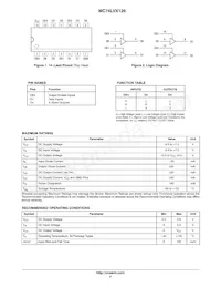 MC74LVX126MG Datasheet Page 2