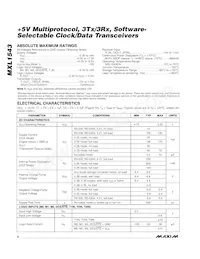 MXL1543CAI+T Datasheet Page 2