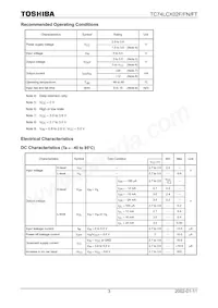 TC74LCX02FT(EL) Datenblatt Seite 3