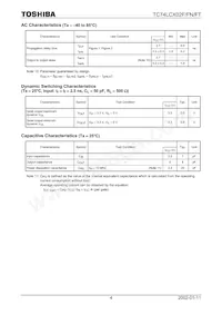 TC74LCX02FT(EL) Datenblatt Seite 4