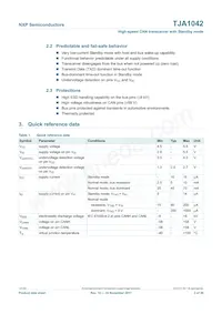 TJA1042T/CM數據表 頁面 2