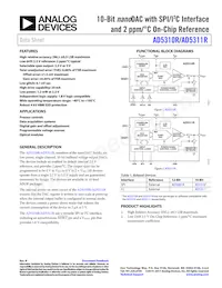 AD5310RBRMZ-RL7 Datasheet Copertura