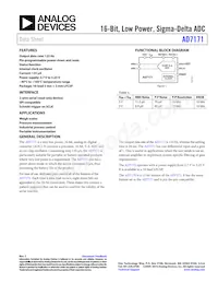 AD7171BCPZ-REEL7 Datasheet Cover