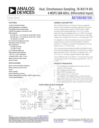 AD7381BCPZ Datasheet Cover