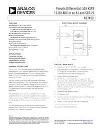 AD7453ARTZ-REEL7 Datasheet Cover