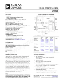 AD7641BCPZRL Datasheet Cover