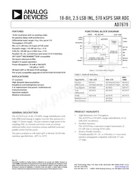 AD7679ASTZRL Datasheet Cover