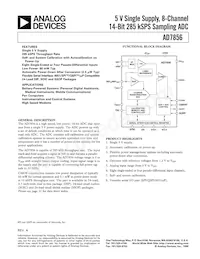 AD7856KR-REEL Datenblatt Cover