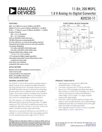 AD9230BCPZ11-200 Datasheet Cover