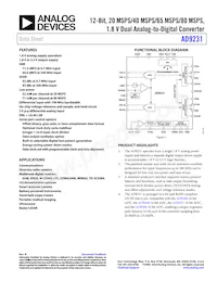 AD9231BCPZRL7-80 Datasheet Cover