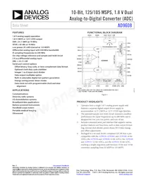 AD9608BCPZRL7-125 Datasheet Cover