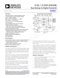 AD9691BCPZ-1250 Datasheet Cover