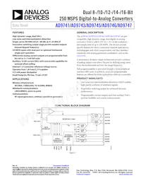 AD9741BCPZ Datasheet Cover