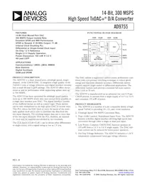 AD9755ASTZRL Datasheet Cover