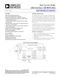 AD9783BCPZRL Datasheet Cover