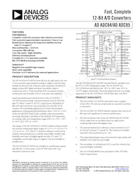 ADADC85SZ-12/883B Datasheet Cover