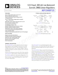 ADP124ARHZ-2.9-R7 Таблица данных Обложка