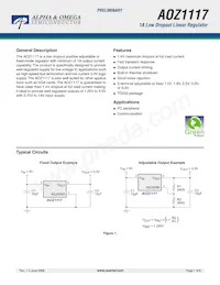 AOZ1117TI-AAL_2 Datasheet Cover