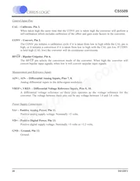 CS5509-ASZR Datasheet Pagina 20