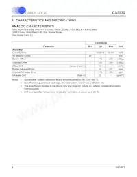 CS5530-ISZ Datasheet Page 4