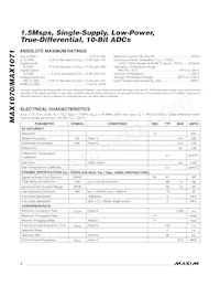 MAX1070CTC+T Datasheet Pagina 2