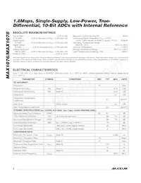 MAX1078CTC+T Datasheet Page 2