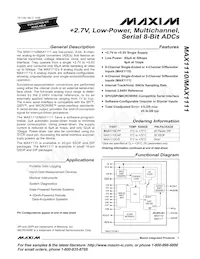 MAX1110EAP+TG52 Datenblatt Cover