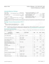 MAX11160ETB+T Datasheet Page 2