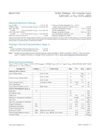 MAX11163ETB+T Datasheet Page 2