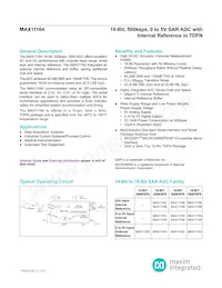 MAX11164ETC+T Datasheet Copertura