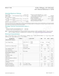 MAX11167ETC+T Datenblatt Seite 2