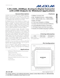 MAX1121EGK+TD Datasheet Copertura