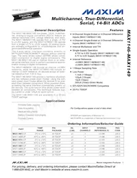 MAX1148BEUP+T Datasheet Cover