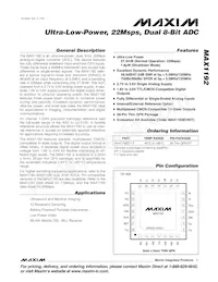 MAX1192ETI+T Datasheet Cover