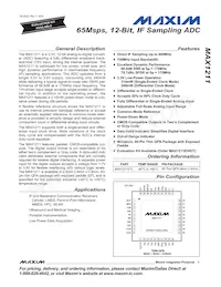 MAX1211ETL+T Datenblatt Cover