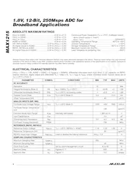 MAX1215EGK+TD Datasheet Page 2