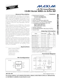 MAX1240AESA/V+T Datasheet Cover