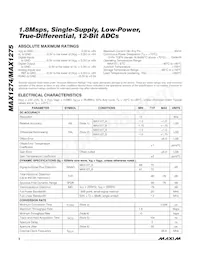 MAX1275BCTC+T Datasheet Pagina 2