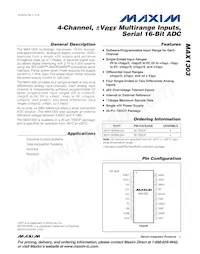 MAX1303BEUP+T Datasheet Cover
