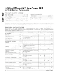 MAX1420CCM+TD Datasheet Pagina 2