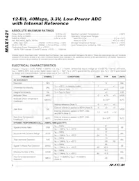 MAX1421ECM+TD數據表 頁面 2