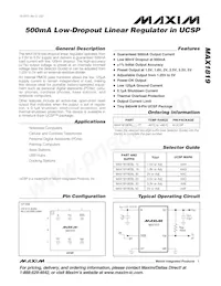 MAX1819EBL25-T Datasheet Cover