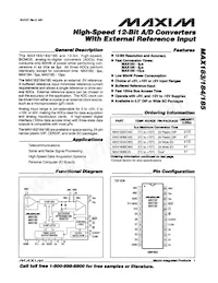 MAX184BC/D數據表 封面