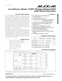 MAX5250BEPP Datenblatt Cover
