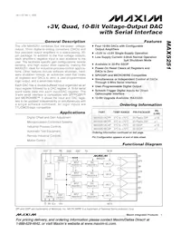 MAX5251BEAP+T Datenblatt Cover