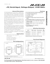 MAX544BESA+T Datasheet Cover